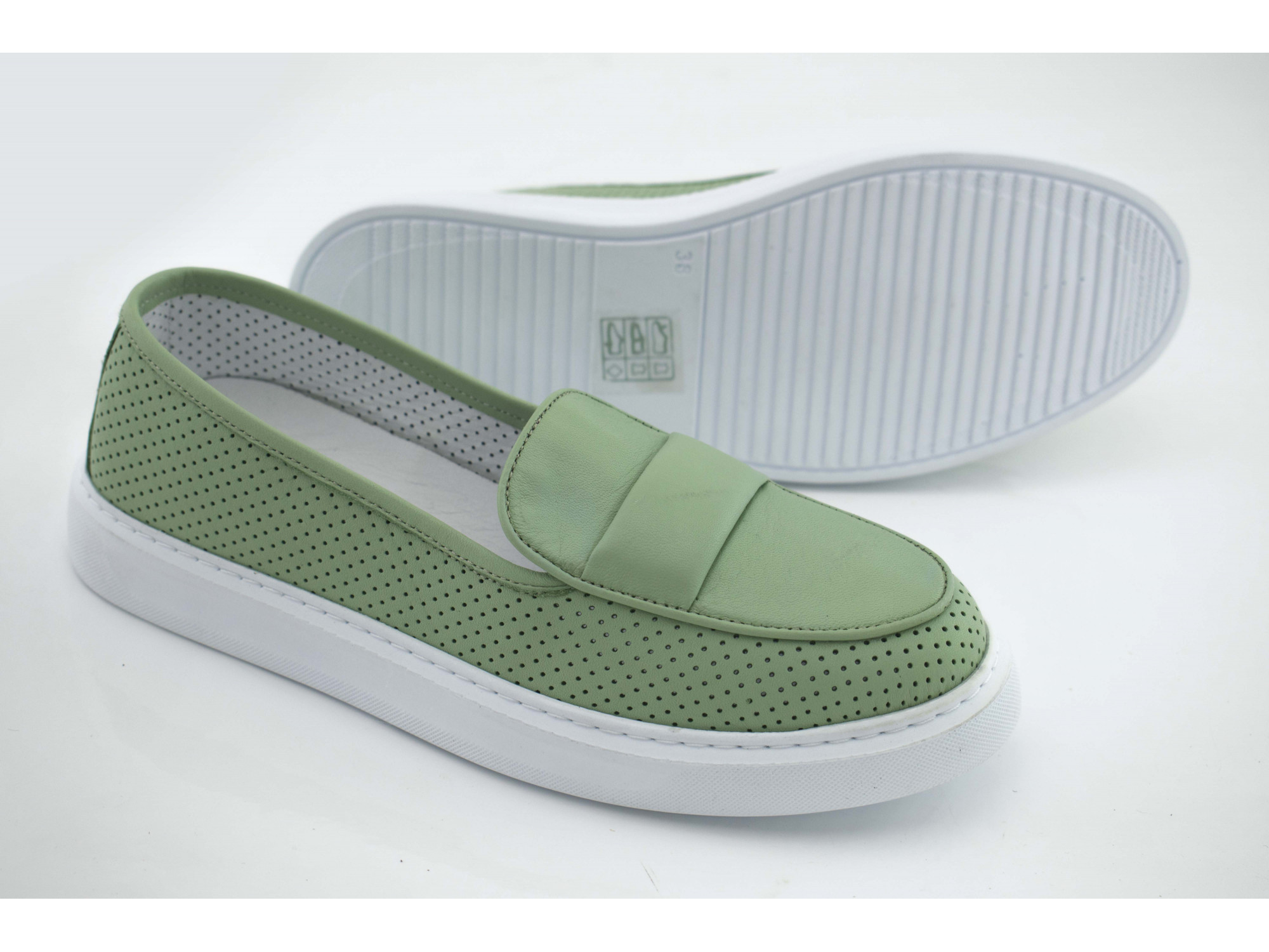 Летние туфли L'Amo 0701-6018 Зеленые